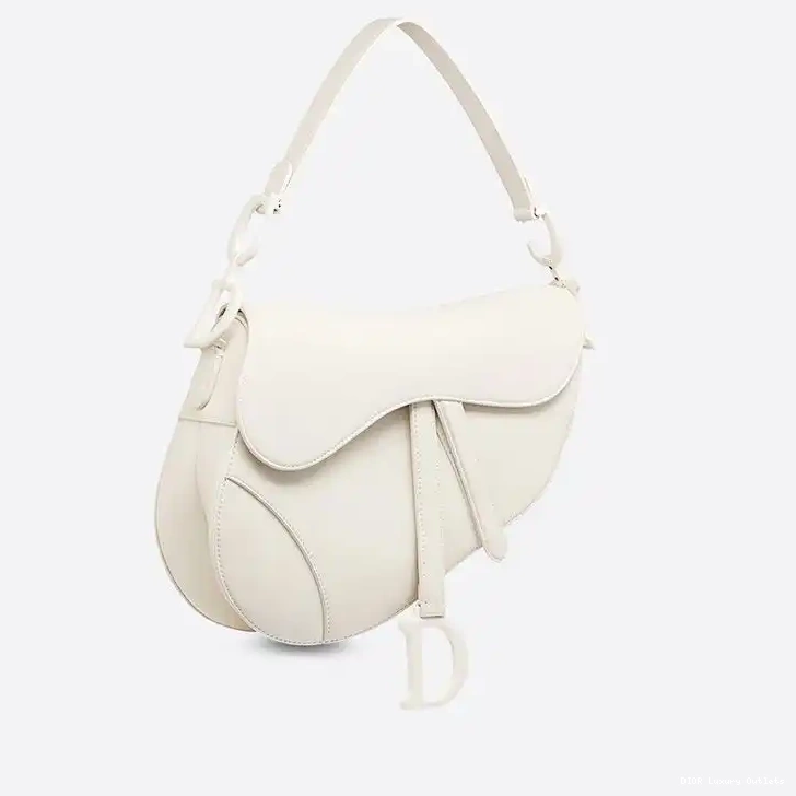 Cheap Bag White Dior Saddle Calfskin Ultramatte 0626 Luxury